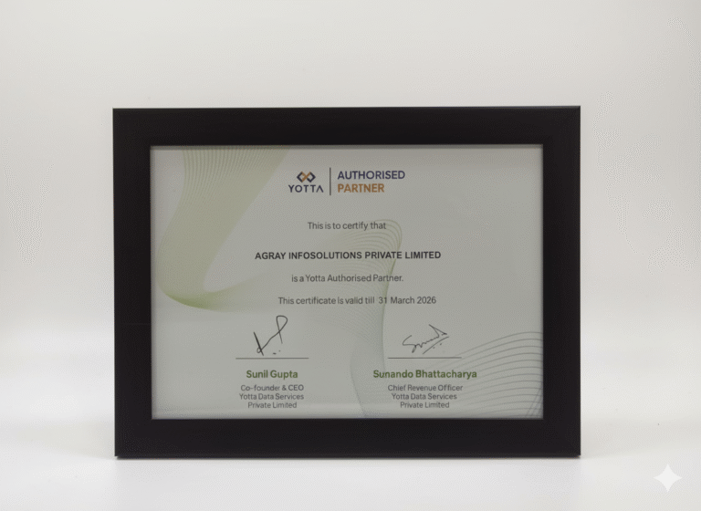 yotta Authorized Partner certificate